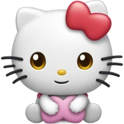 hello kitty with heart sticker