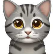 Gray tabby kitten sticker