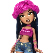 sparkling beauty in denim shorts sticker