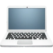 White laptop sticker