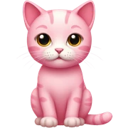 pink cute cat sticker