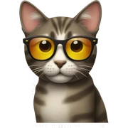 Cat with sunglasses sticker