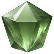 Olive green transparent crystal sticker