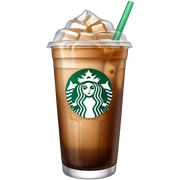 Starbuck ice coffee with ice cubes sticker