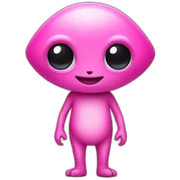 cute pink alien sticker