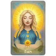 Tarot card the sun sticker