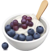 yoghurt bowl with grapes and blueberries sticker