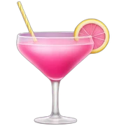 Pink cocktail sticker