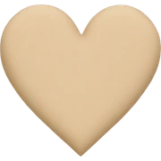 Beige heart  sticker
