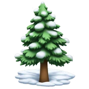 snowy pine tree sticker