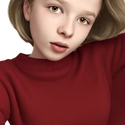 girl in red sweater sticker