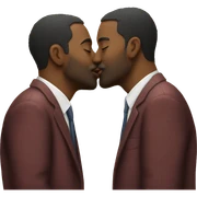 Two men kissing sticker