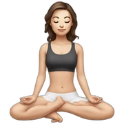 White girl brunette hair in Malasana yoga sticker