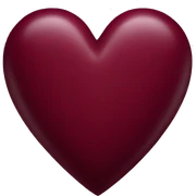 Burgundy heart sticker