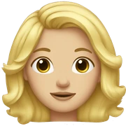 blonde hair girl sticker