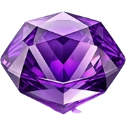 Ultra Realistic, 3D rendering, sparkly, purpe Gemstone,  Musgravite sticker