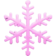 Pink snowflake sticker