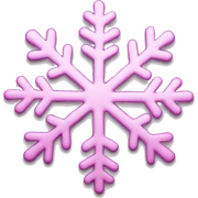 Pink snowflake  sticker