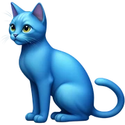 blue cat sticker