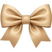 beige bow sticker