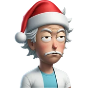 drooling boy in santa hat sticker