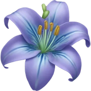 Blue bunch Lily flower sticker