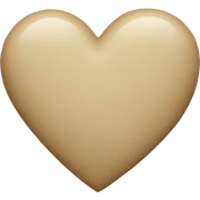Beige heart  sticker