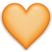 Light orange heart sticker
