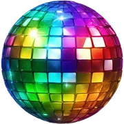 Rainbow disco ball sticker