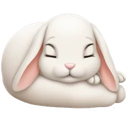 Cute bunny sleeping sticker