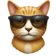 Cat with sunglasses sticker