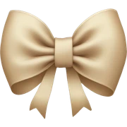 Beige bow sticker