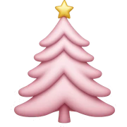 light pink christmas tree  sticker