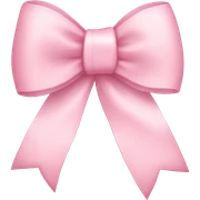 light pink ribbon bow sticker