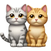 Tow cats in love  sticker