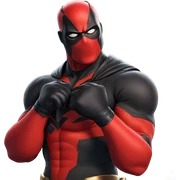 masked muscular superhero in bodysuit sticker