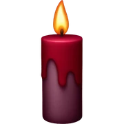 Dark red velvet candle sticker