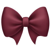 Burgundy bow sticker