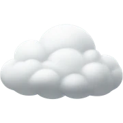 White cloud sticker