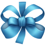 blue bow sticker