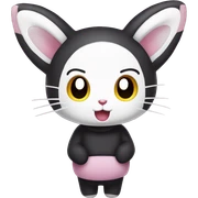 Hello Kitty Kuromi Bunny with silly facial expressions  sticker