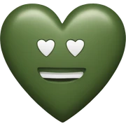 military green heart sticker