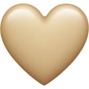 Beige Heart  sticker