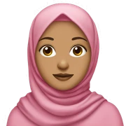 A white hijabi girl with a pink hijab  sticker