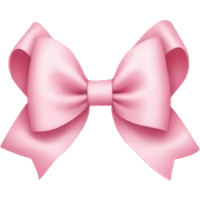 light pink bow on light pink bow sticker