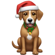 christmas dog sticker