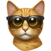 Cat with sunglasses sticker