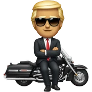 Trump riding in low rider sticker