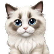 Ragdoll kitten sitting sticker