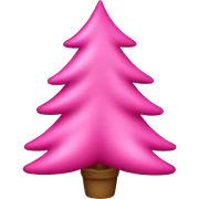 Pink Christmas tree sticker